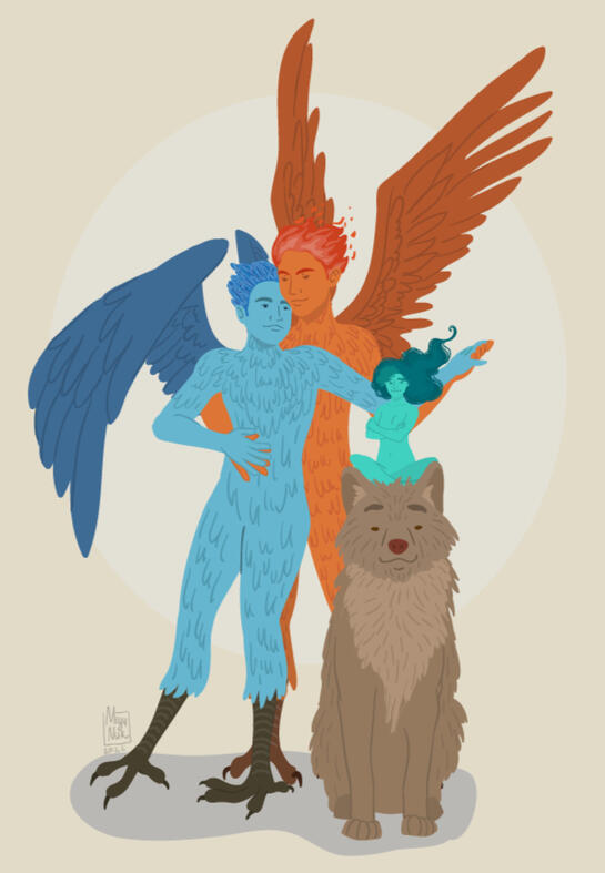 Harpies, fairy and good boy